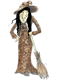 Čarodějnice postava z knihy Ostrov Socci - Dětská kniha pro děti - čtení pro děti