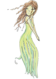 Vodní víla postava z knihy Ostrov Socci - Dětská kniha pro děti - čtení pro děti